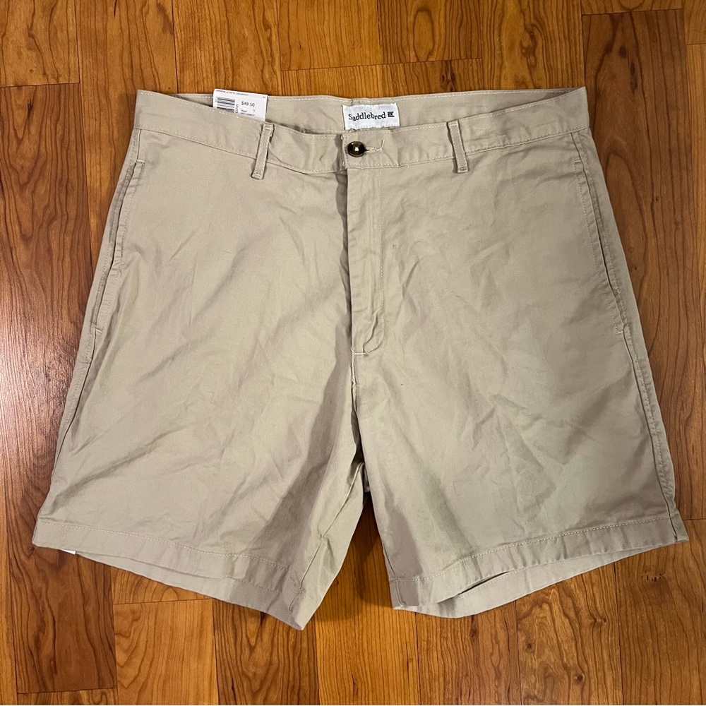 Saddlebred 36” Waist Tan Shorts, 7” Length, NWT